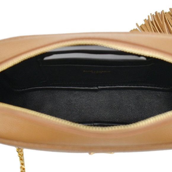 YVES SAINT LAURENT  Mini Lou Grain De Poudre Camera Crossbody Bag Dark Natural - Picture 11 of 11